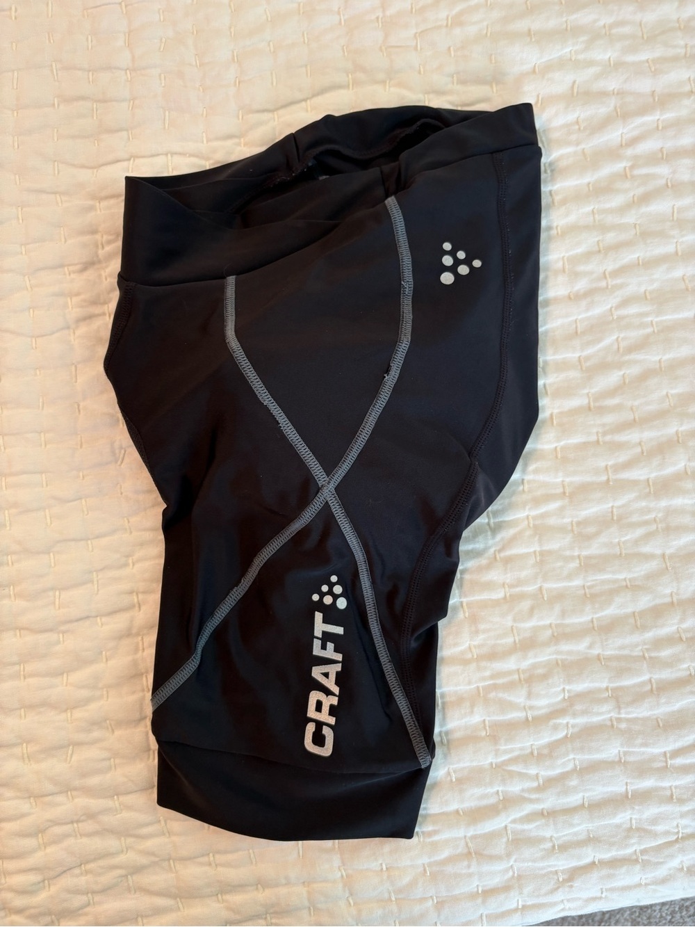 Craft Women's Black Performance Cycling Shorts with Reflective Logos
Small